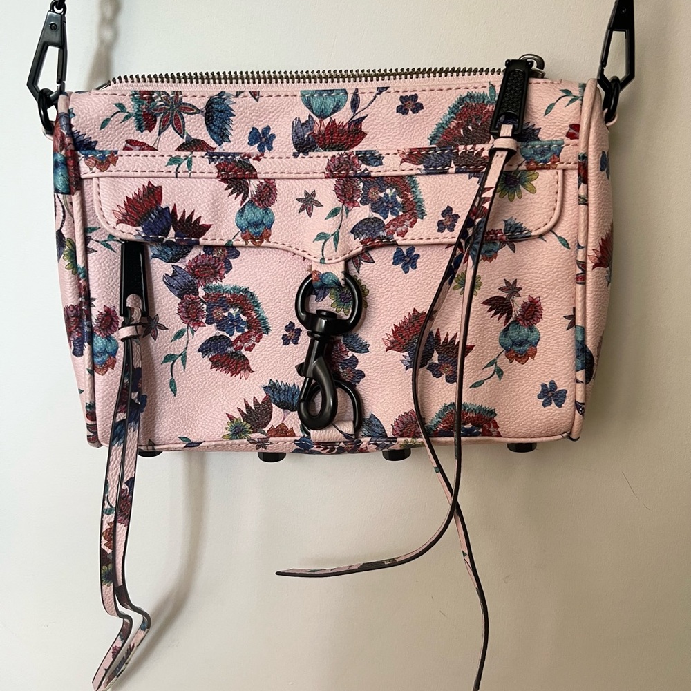 Rebecca Minkoff Pink Crossbody Bag Floral Design
